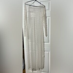 Sheer White Cover Up Dress -XL